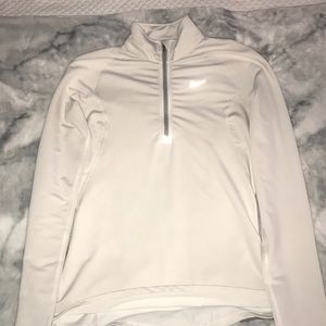 Nike white quarter zip!!